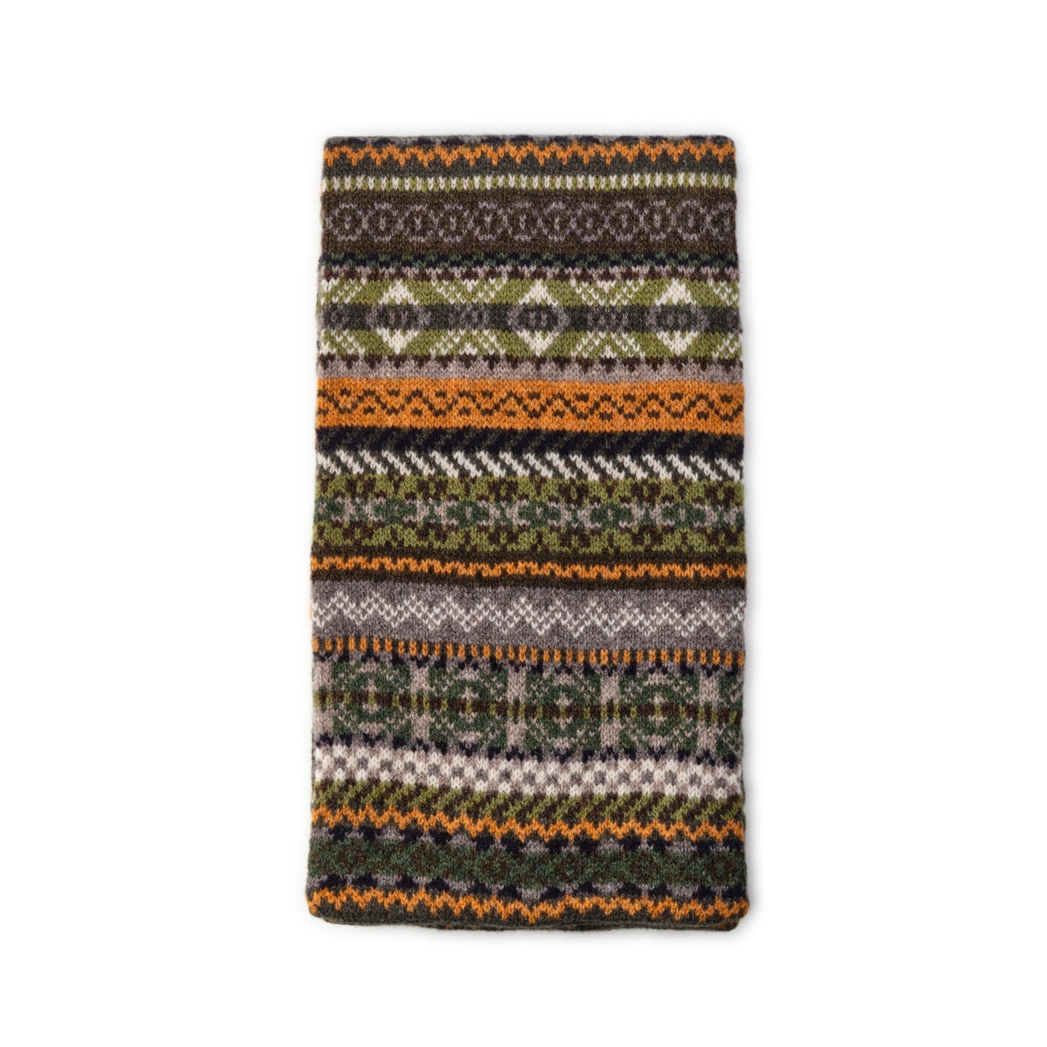 Fairisle Mens Patterned Scarf | Lochinver | Lomond