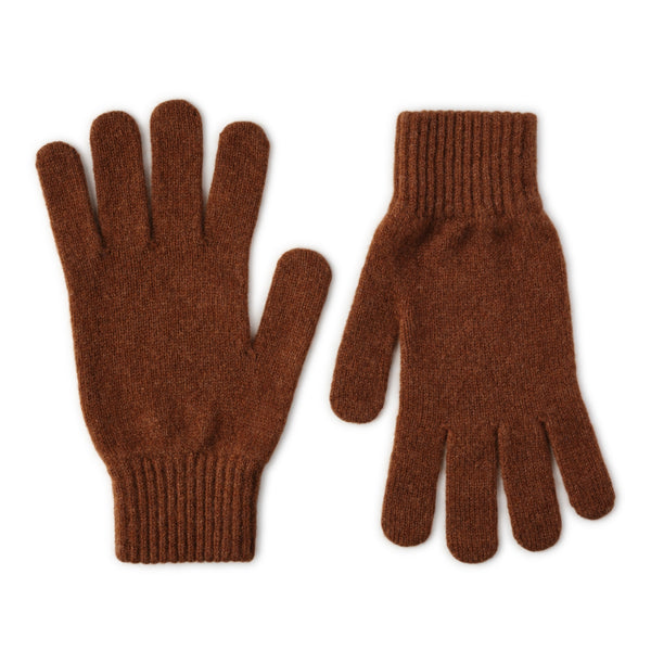 Lambswool Gloves - Mens Wool Gloves UK - Spaniel Brown